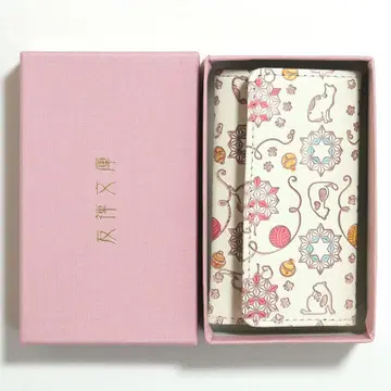 [ 미사용 새상품 ] 유젠분코 고양이 무늬 키케이스 소가죽 일본제