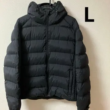 유니클로 후드 부착 다운 자켓 L 사이즈 블랙