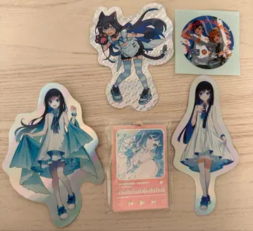 후타바 미나토 공식 CD 부속 오로라 키링 씰 세트