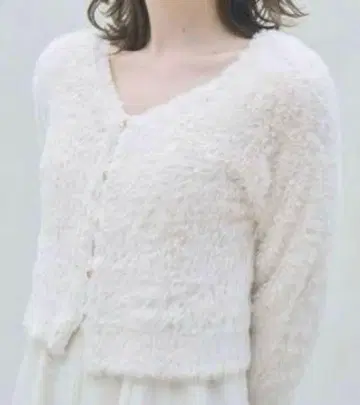 LILLIAN CARAT 샴브레이 페더 가디건