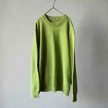 vintage 라임 그린 울 니트