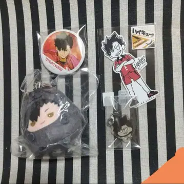 하이큐 쿠로오 테노린즈 봉제 인형 횡단막 캔뱃지 지로리 참