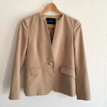 베이지 노카라 자켓 36
