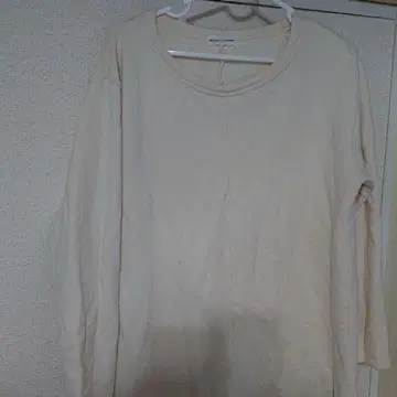 베이지 긴팔 원피스 코튼