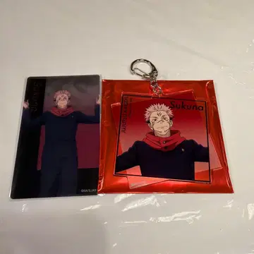 애니메이션 주술회전전 스쿠나 아크릴 키링 클리어 카드 세트