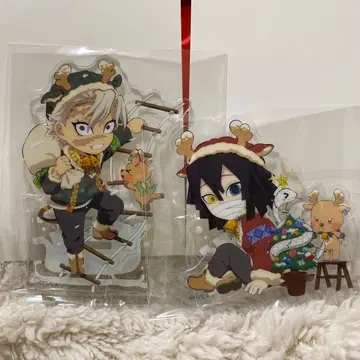 귀멸 크리스마스 아크릴 스탠드 사네미 & 이구로 2세트