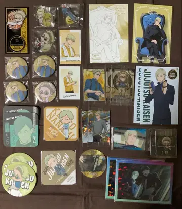 주술회전 나나미 켄토 캔뱃지 아크릴 스탠드 엽서 등 31점