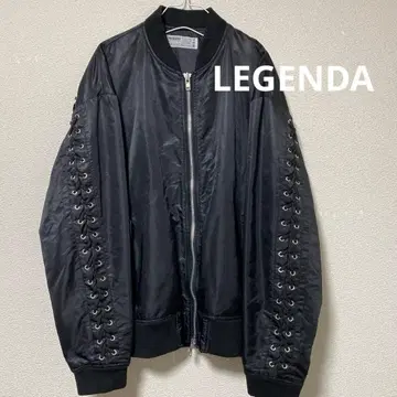 레전드 MA-1 플라이트 자켓 레이스업 충전솜 블루종 블랙