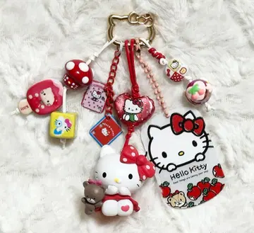 화이트 고양이 피규어 키링 스트랩