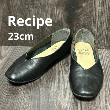 [ 새상품급 ] Recipe V컷 가죽 펌프스 23cm 블랙 일본제