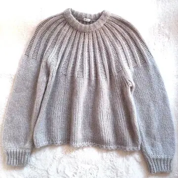 Mila Owen 큐신 편직 모헤어 혼방 크루넥 니트 F 사이즈 아이보리