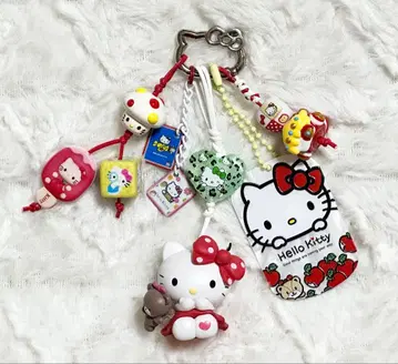 화이트 고양이 피규어 키링 스트랩