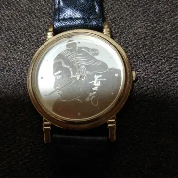 타카노하나 디자인 가죽 손목시계