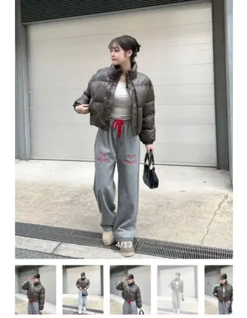 페이크 다운 숏 자켓