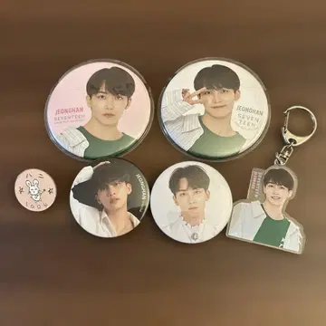 세븐틴 정한 캔 배지 키링 핀 배지