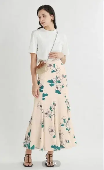 MilaOwen 패널 절개 롱 내로우 스커트