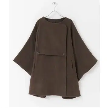 판초 브라운 케이프 코트