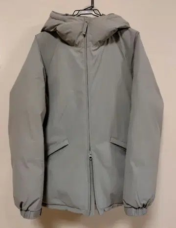 GU 웜 패딩 후드티 그레이 L 사이즈