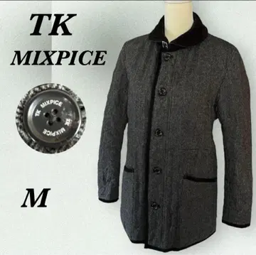 다케오 키쿠치 TKMIXPICE 하프 코트 스텐카라 코트 울 M