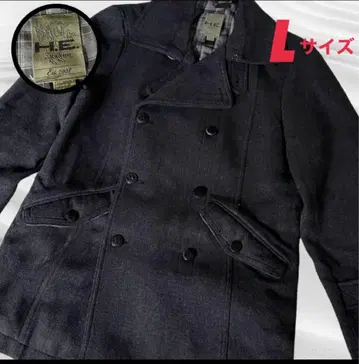 남성용 피 코트 비즈니스 취업활동 더블 블랙 계열 [ L ]