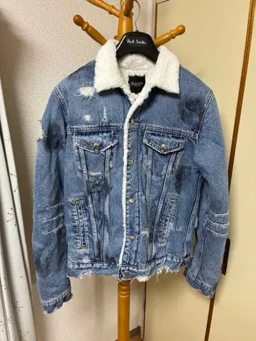 VANQUISH 뱅퀴시 보아 데님 자켓 크러쉬 G M