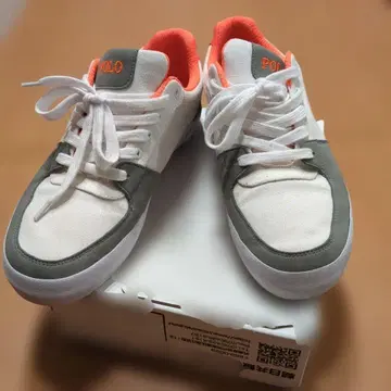 폴로 랄프 로렌 스니커즈 화이트/그레이/오렌지