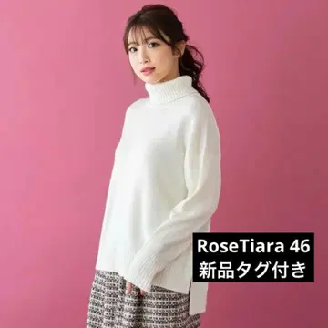 로즈 티아라 오버 사이즈 니트 터틀넥 스웨터 46 새상품