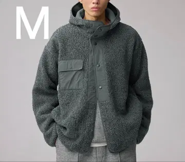 GU ENGINEERED GARMENTS 보아 플리스 스냅 후드티