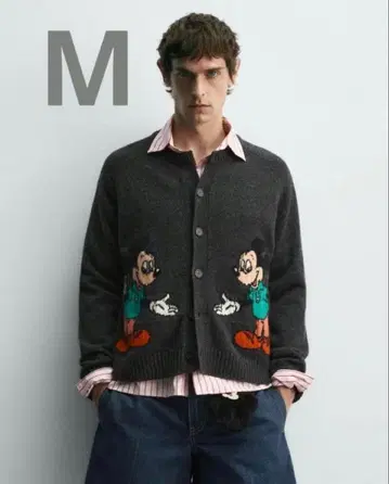 남녀 공용! ZARA 미키마우스 가디건 M 디즈니