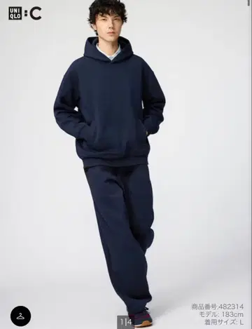 유니클로 C 맨투맨 네이비 XS