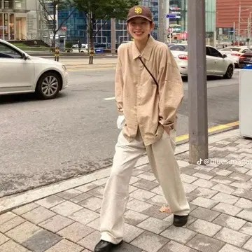 diaspora skateboard 시어서커 셔츠 XL 베이지