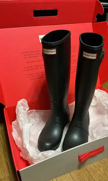 HUNTER 레인부츠 WFT1000RMA 블랙 23cm