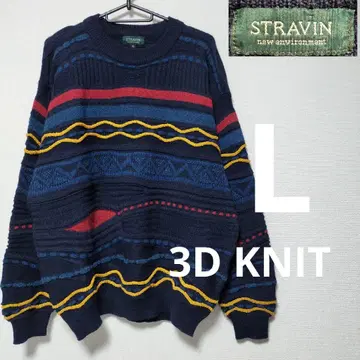 STRAVIN 3D 니트 스웨터 구제 의류