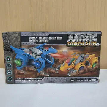 쥬라기 다이너소어 변형 다이너소어 공룡 블루 자동차 완구 빛나는 어린이