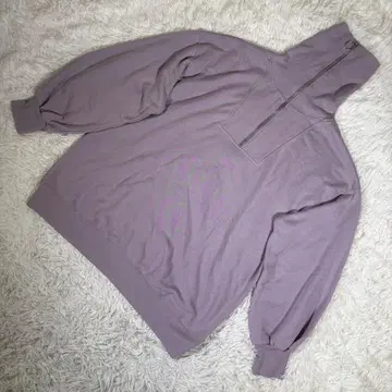 인기 W CLOSET 더블 클로젯 [ F ] 하프 지퍼 맨투맨 라벤더