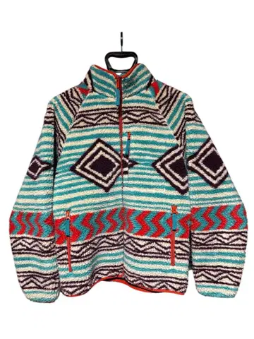 MANASTASH 마나스태쉬 기하학 패턴 보아 플리스 자켓