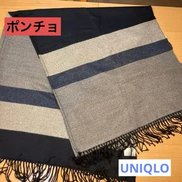UNIQLO 판초 보더 무늬 ( 블랙/네이비/그레이/베이지 )