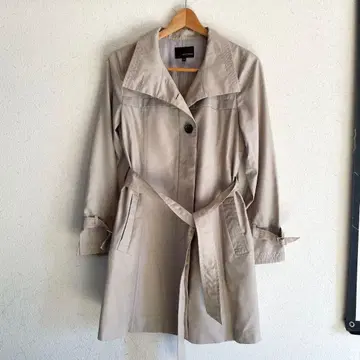 베이지 트렌치코트 스프링 허리 벨트 포함