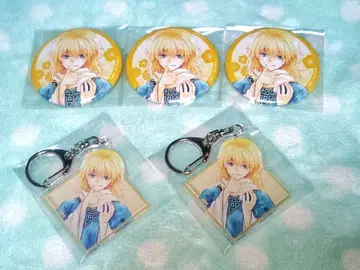 새벽의 연화 하쿠센샤 카페 제노 캔뱃지 & 아크링 키링 세트