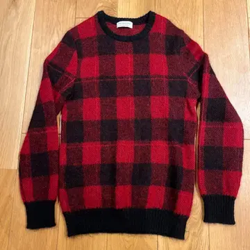 TOMORROWLAND 빨검 체크 니트 M