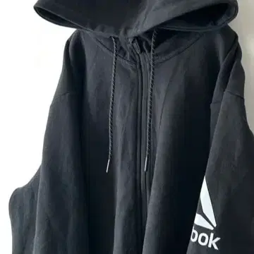 리복 Reebok 풀 집업 맨투맨 후드티 블랙 블랙 구제 의류