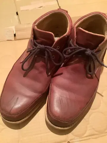 가죽 빨간색 처카 부츠