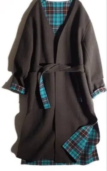 캘런솔로지 더블 페이스 리버서블 롱 가운 코트