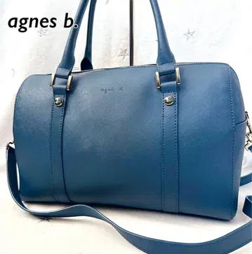 아네스베 숄더백 미니 보스턴 2way 가죽 골드 금장 장식