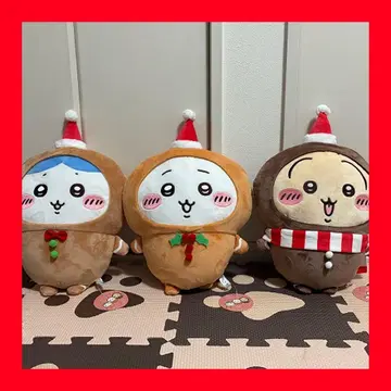 치이카와 진저맨 BIG 봉제 인형 하치와레 치이카와 토끼 3체 세트