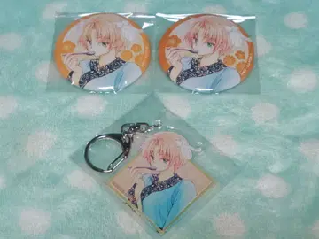 새벽의 연화 하쿠센샤 카페 윤 캔뱃지 & 아크링 키링 세트