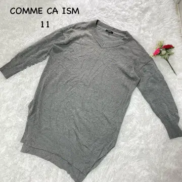 컴시즘 [ L ] V넥 튜닉 니트 나일론 울 캐주얼