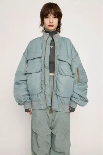 SLY 데미지 2WAY 오버 MA-1