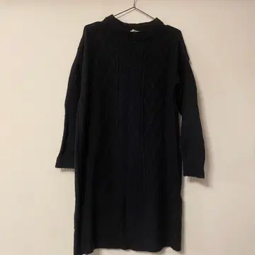 Natural Beauty Basic 블랙 니트 롱 원피스