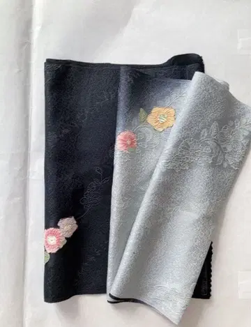 오비 장식 천 꽃 무늬 그라데이션 순수 실크